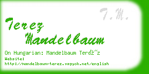 terez mandelbaum business card